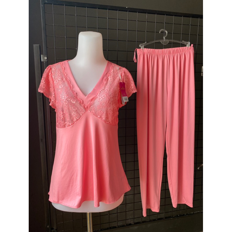 THE BRAHOUSE SET BAJU TIDUR SEXY UNTUK WANITA WARNA PINK PEACH