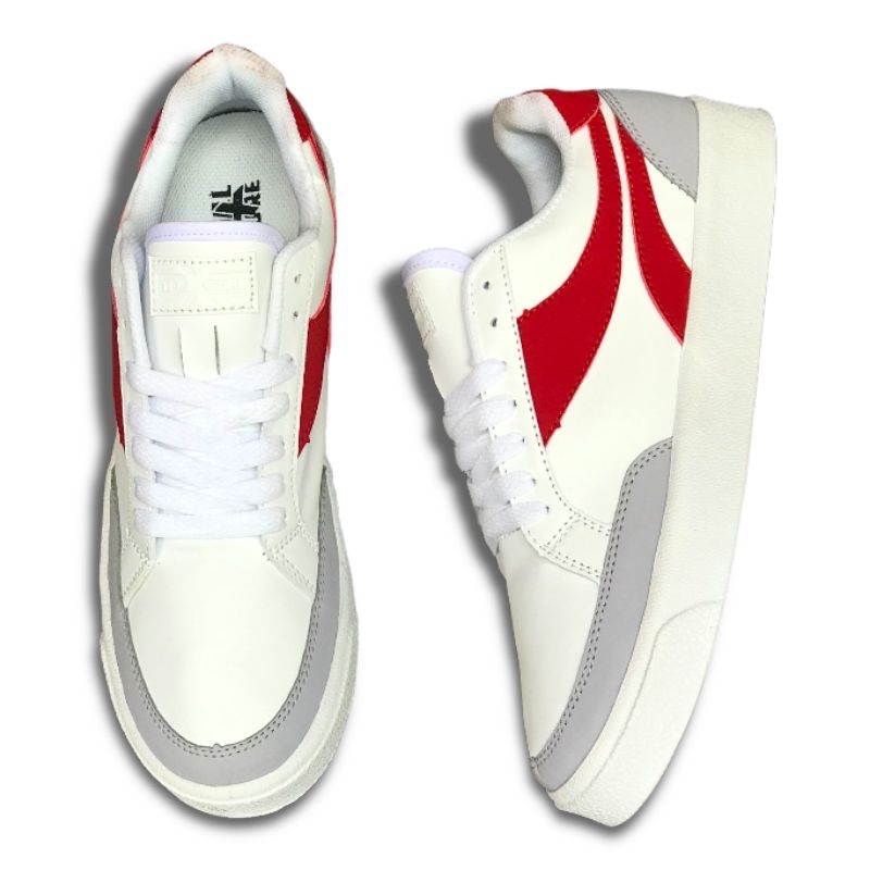 Sepatu Kasual Pria Wanita XternalStepSure Artemis White Red