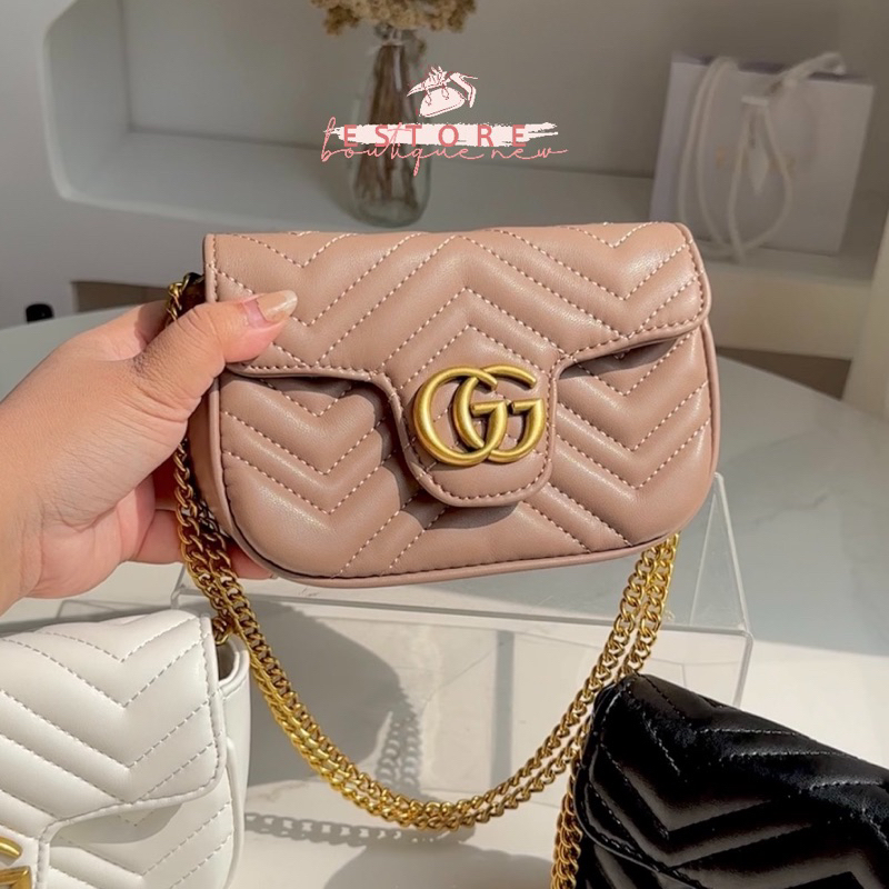 Tas Wanita Gc Mini Marmont Chain Strap