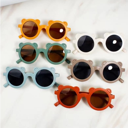 Kacamata Anak Motif Bear Sunnies Sunglasses Karakter Beruang Kaca Mata Hitam High Quality Kids Murah Berkualitas