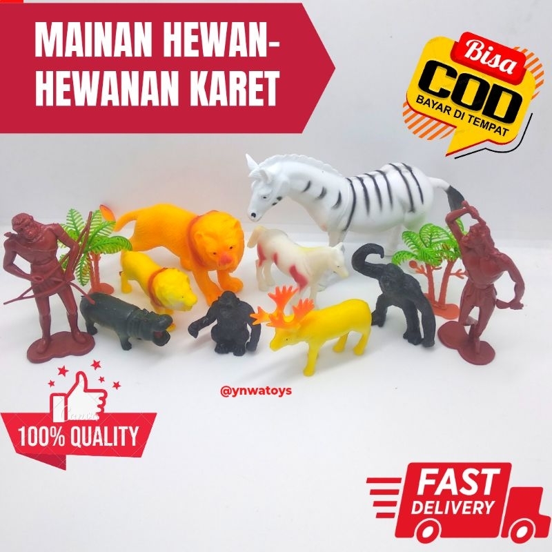 Jual MAINAN ANAK HEWAN HEWANAN ANIMAL BINATANG KARET PLASTIK/MAINAN ...