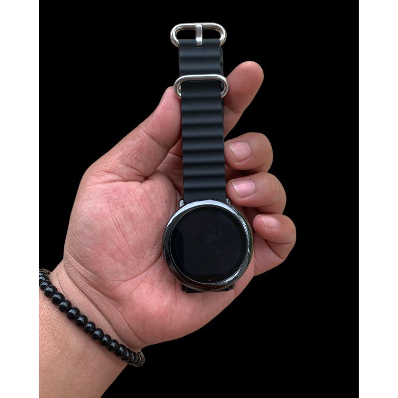 Strap Tali Jam Tangan Silicon New model Smart watch hitam 22mm