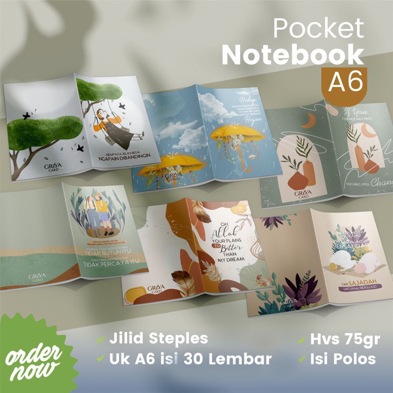 

NOTE BOOK A6 | BUKU MEMO POLOS | BLOK NOTE | BUKU POLOS