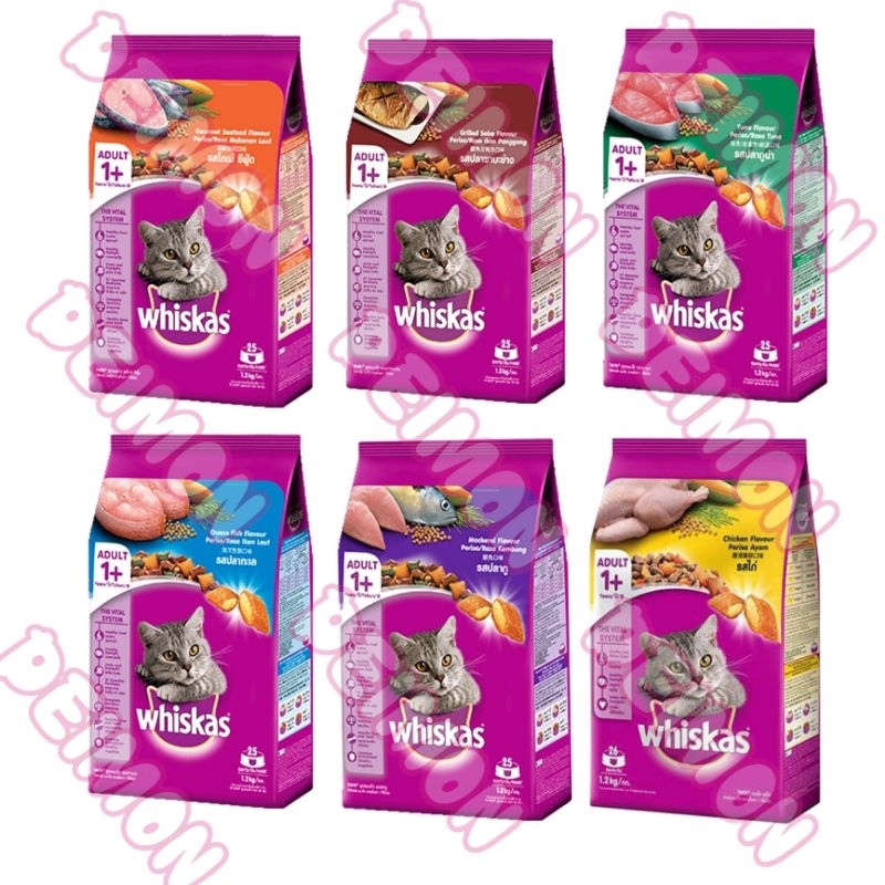 Whiskas Dryfood Freshpack 1.1Kg Whikas Junior / Whiskas Indoor / Whiskas Skin &amp; Coat / Whiskas Makanan Kucing