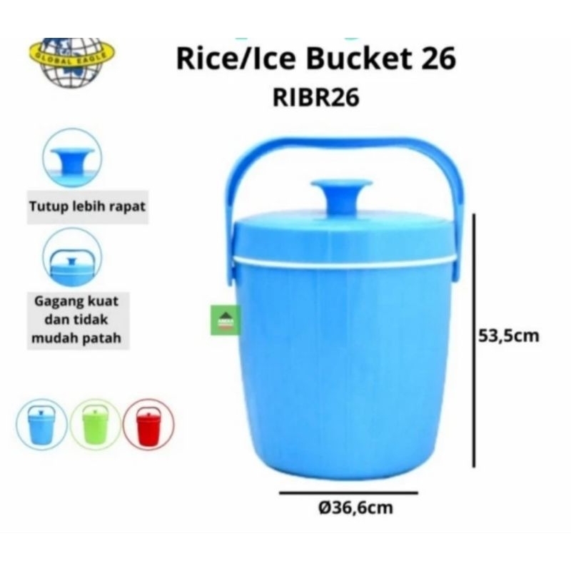 Thermos Es Rice Bucket Termos Nasi 26 Liter 26ltr 26l RIB26 Global Eagle