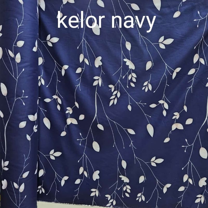 KAIN SPREI/katun dispers(motif bunga&daun)