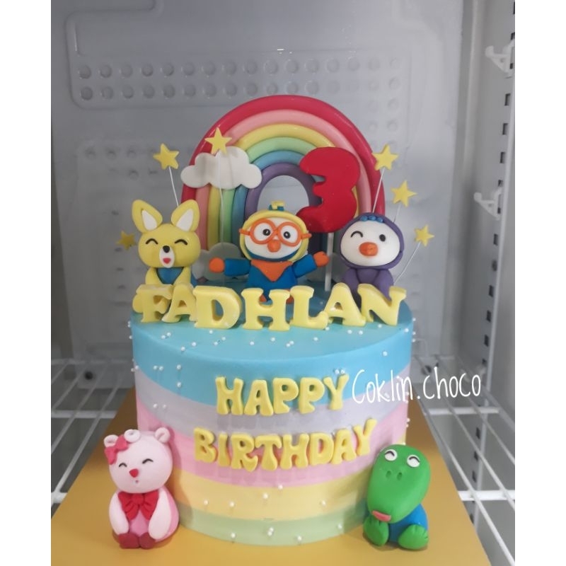 

kue ultah pororo cake birthday karakter pororo / pororo birthday cake
