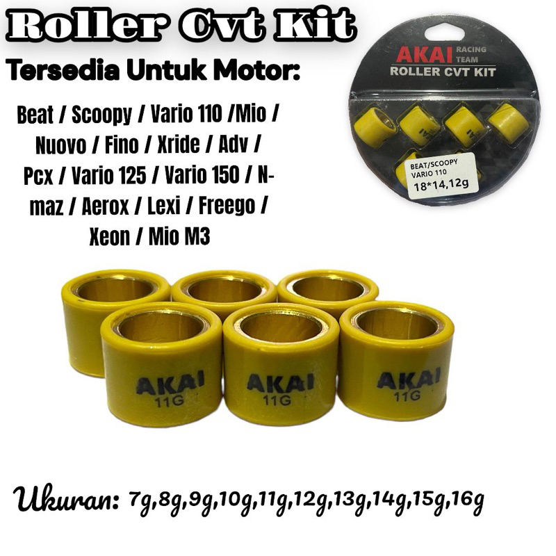 Roller Racing AKAI Original Ready Motor Vario,Beat,Scoopy,Nmax,Aerox,Pcx,Fino,Mio,Mio Soul,Xeon Dan Motor Lain Nya