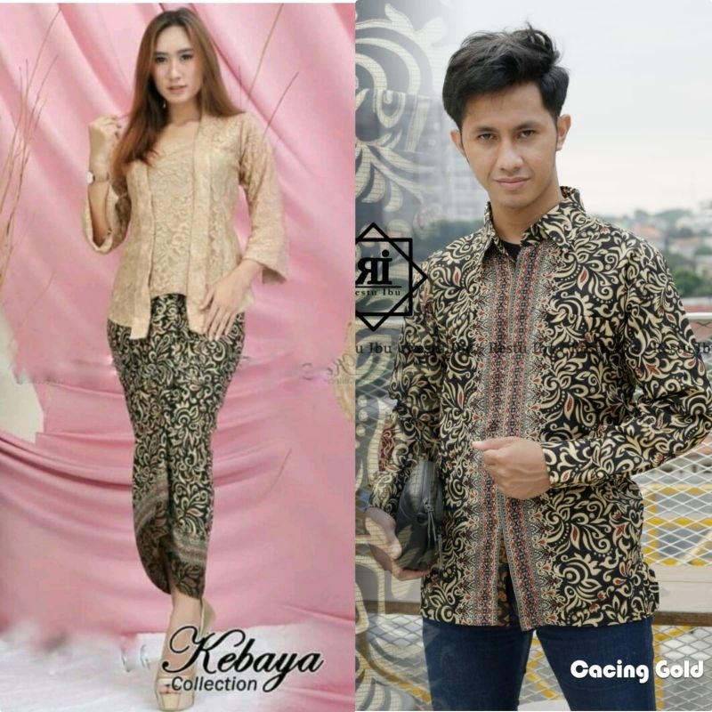 kebayashopp couple kebaya kutubaru brukat kemeja panjang/couple kebaya keluarga/couple kebaya kutubaru tunangan/couple termurah/couple sarimbit/couple busui