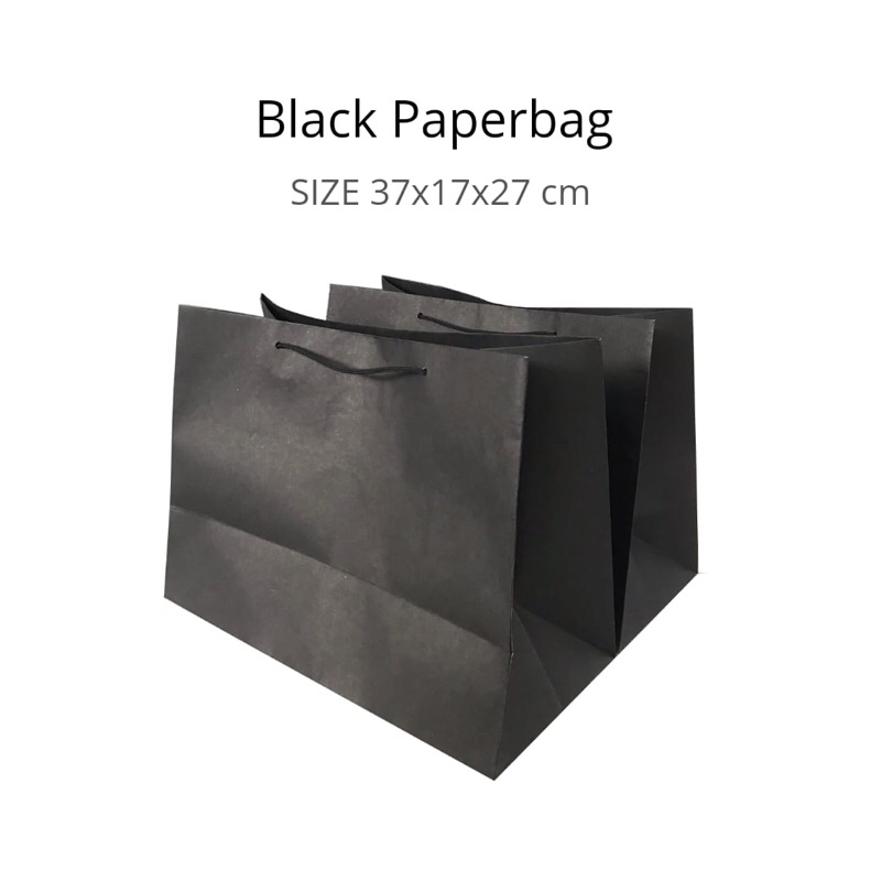 

( ALL SIZE ) paper bag hitam polos paper bag tali kertas packing | paper bag gift box dan hampers