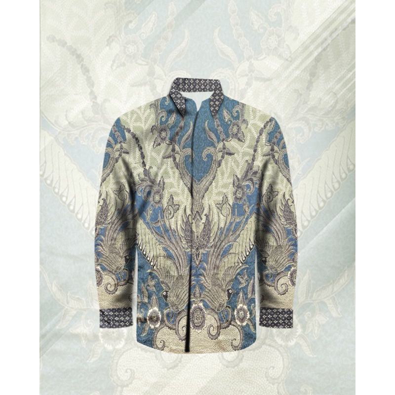 (kain) KEMEJA SUTRA ATBM TULIS PEKALONGAN 001