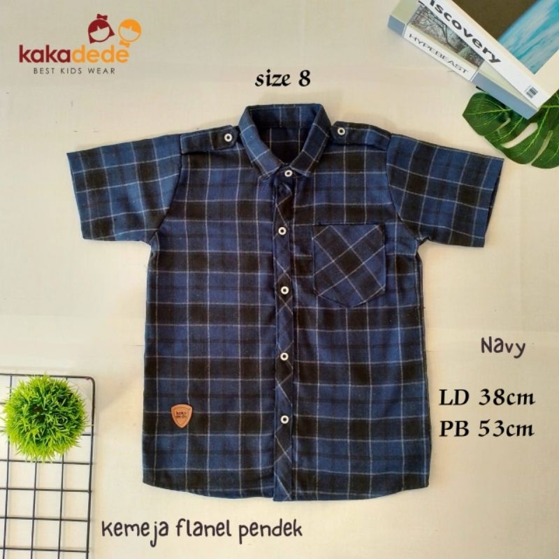 Kemeja Flanel Anak Laki-laki by Kakadede size 6-14