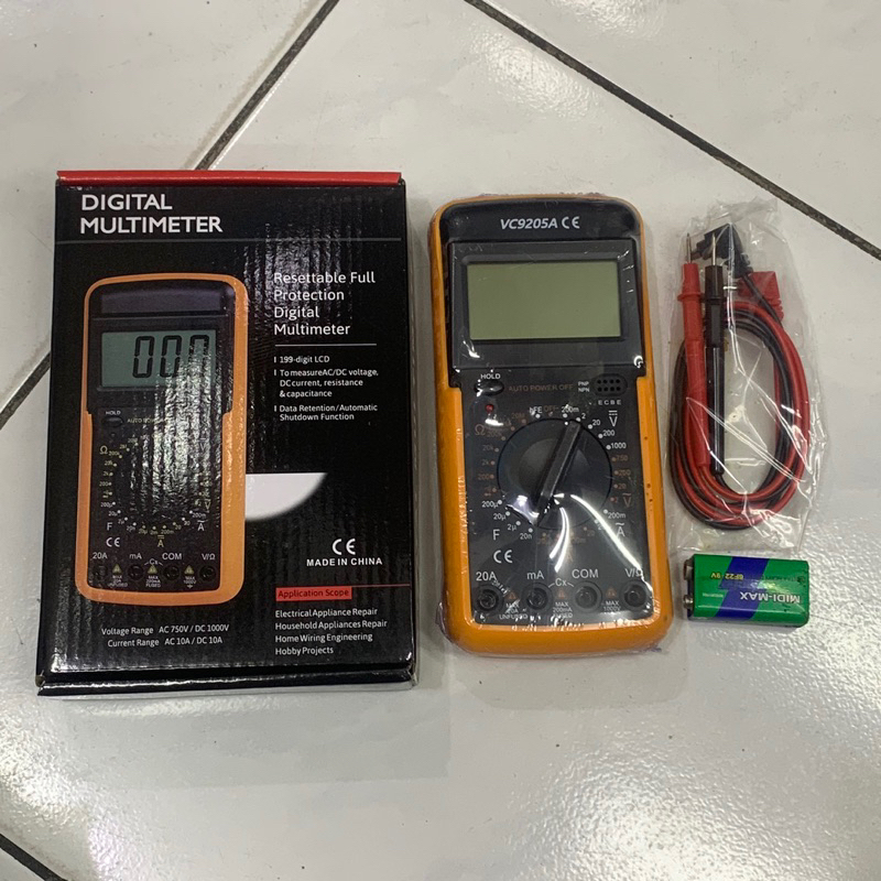 Avo Multimeter Digital VC-9205A SP-9205A CD-9205D 9205A Multitester LCD besar