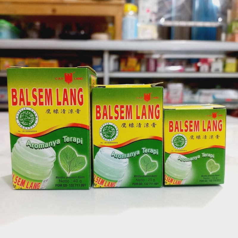 [BEST SELLER] BALSEM LANG SIZE 10/20/40GRAM / BESAR KECIL SEDENG MEMBANTU MEREDAKAN MASUK ANGIN NYER