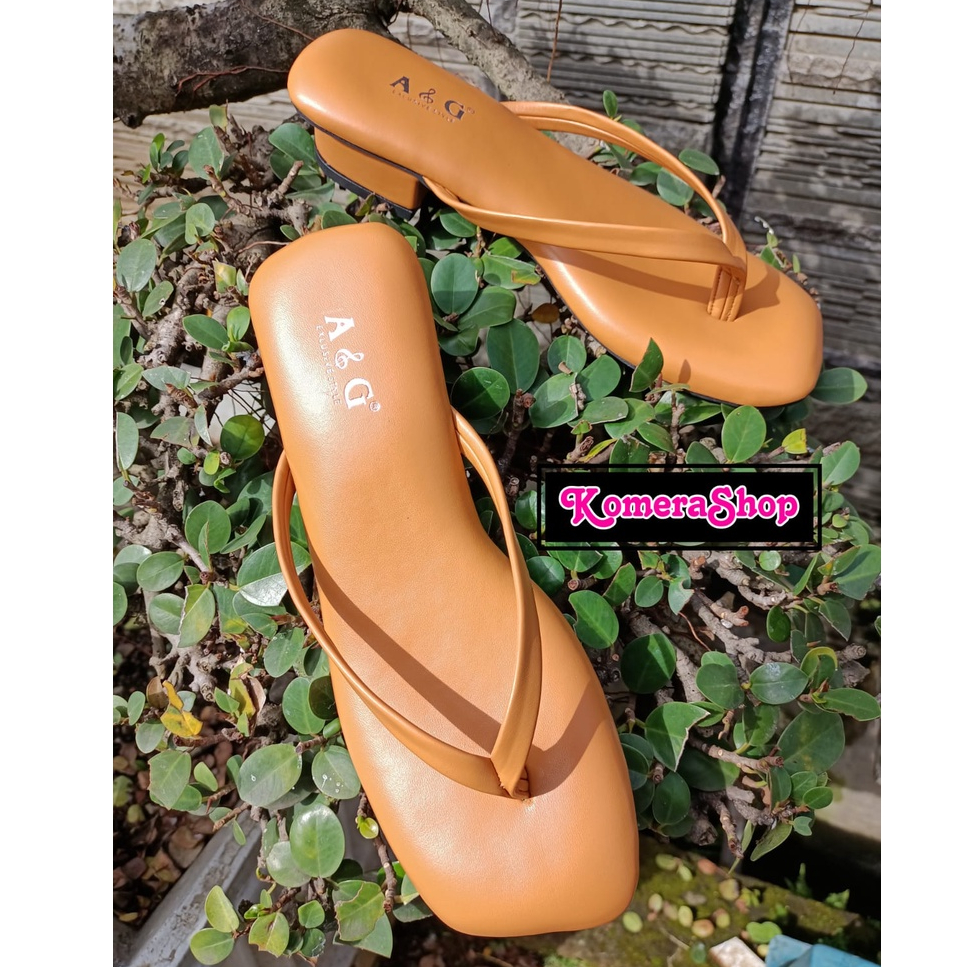 SANDAL HEELS WANITA JEPIT A&amp;G PREMIUM MODEL JEPIT KEKINIAN SANDAL KOREA