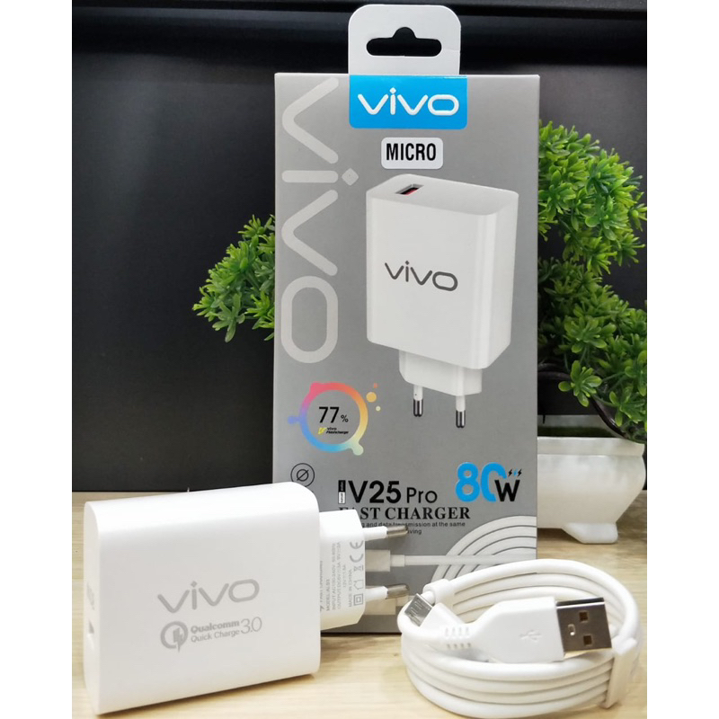 Travel Charger Vivo V25 Pro 80watt Micro Dan Type C Super fast Charging Promo Sen