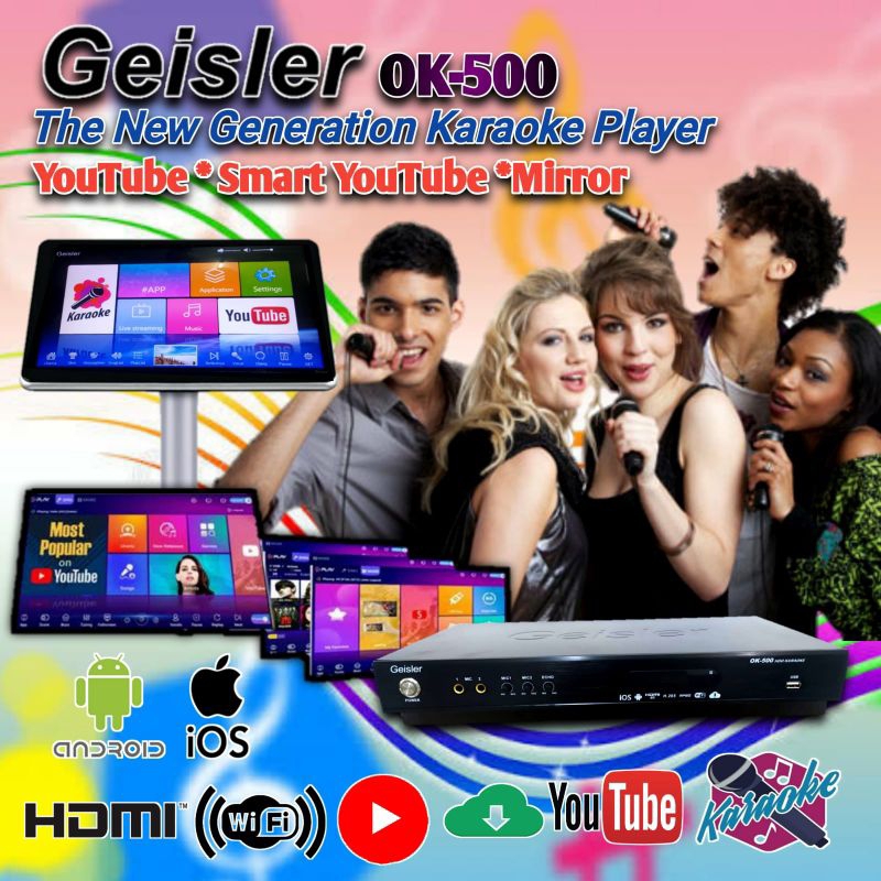 Dvd player karaoke Geisler ok 500 original ok500 android