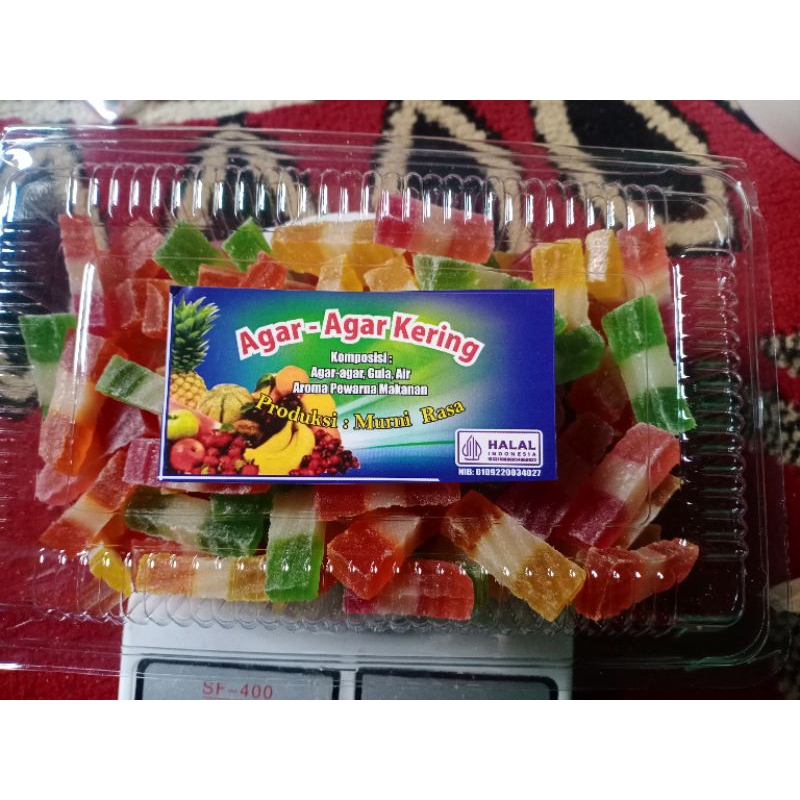 

Manisan agar-agar kering pelangi Murni rasa 1kg