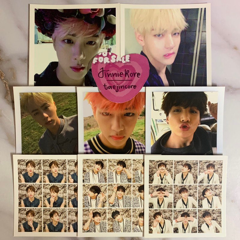 BTS YOUNG FOREVER ALBUM OFFICIAL POLAROID ONLY GROUP JIN RM JIMIN V JUNGKOOK JK TAEHYUNG TAE NAMJOON