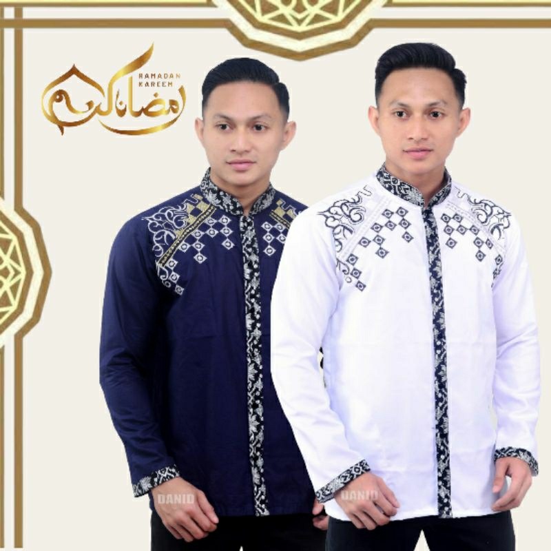 Kokoh Bordil Lengan Panjang Terbaru Baju koko busana muslim pria dewasa untuk bapak