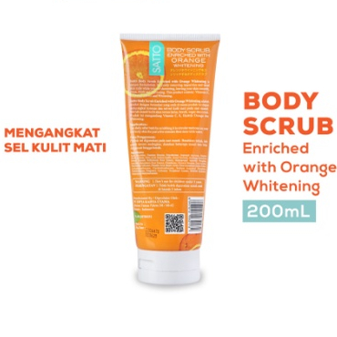 Satto Body Scrub Enriched with Orange Whitening 200ml