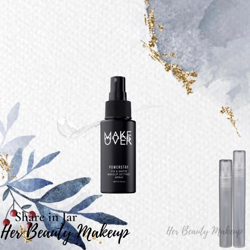 Share in Jar Bottle M*ke Over Powerstay Fix &amp; Matte Makeup Setting Spray