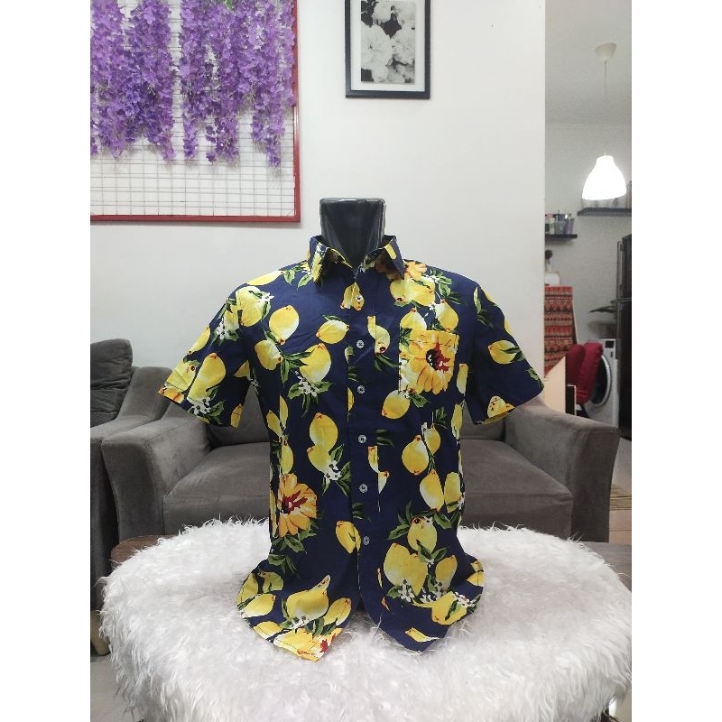 kemeja incerun lemon pria murah