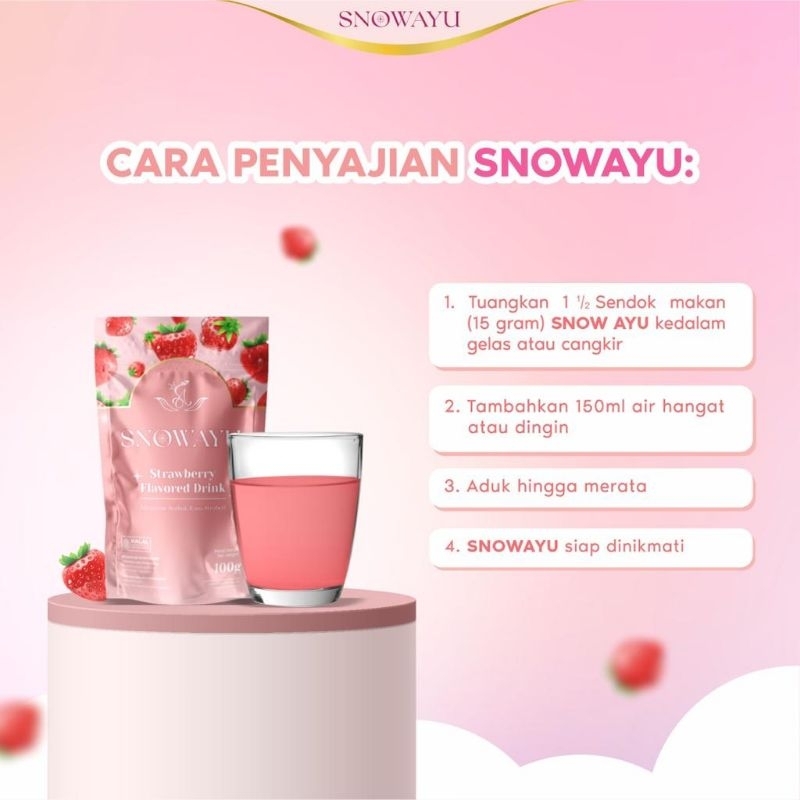 Minuman Kolagen Pemutih Badan Cepat | SNOWAYU Premium Collagen Drink | Colagen Beauty Drink 100 GRAM BPOM AMAN BUAT BUSUI