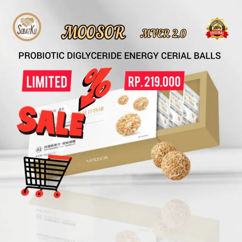 MOOSOR MVER 2.0 Probiotoc Diglyceride Energy Cerial Balls Slimming Fat Burning Diet Weight Loss Pela