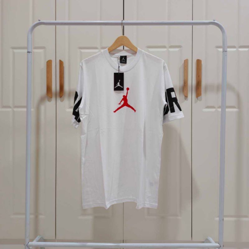 Baju Kaos Import Jordan Hand Logo Putih 24s