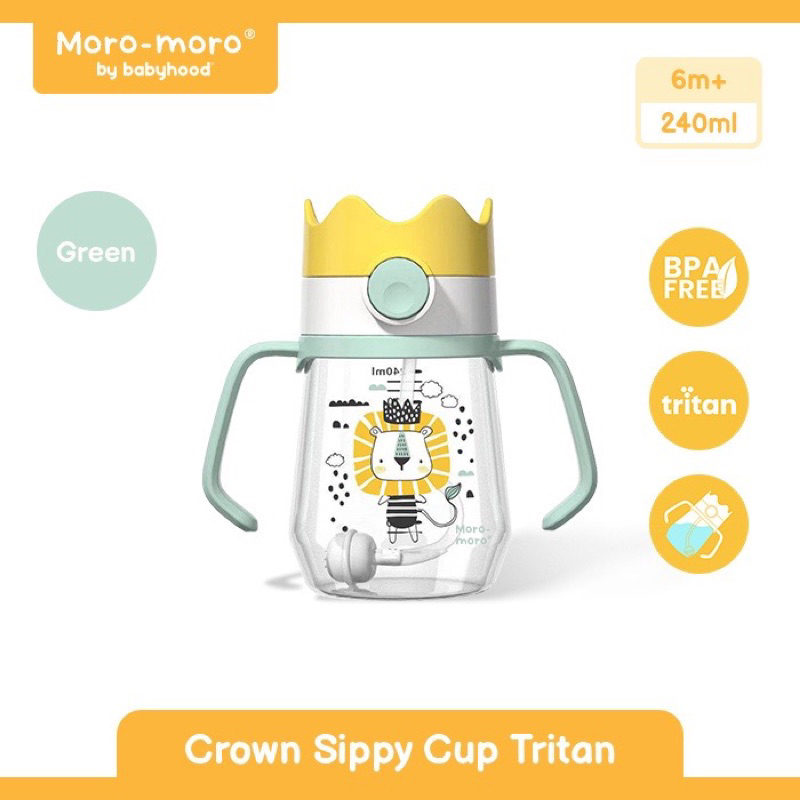 PROMO SEN TERLARIS Crown Sippy Cup Tritan 240ml | Tempat Minum Anak | Sippy Cup - Gelas Minum Anak MoroMoro