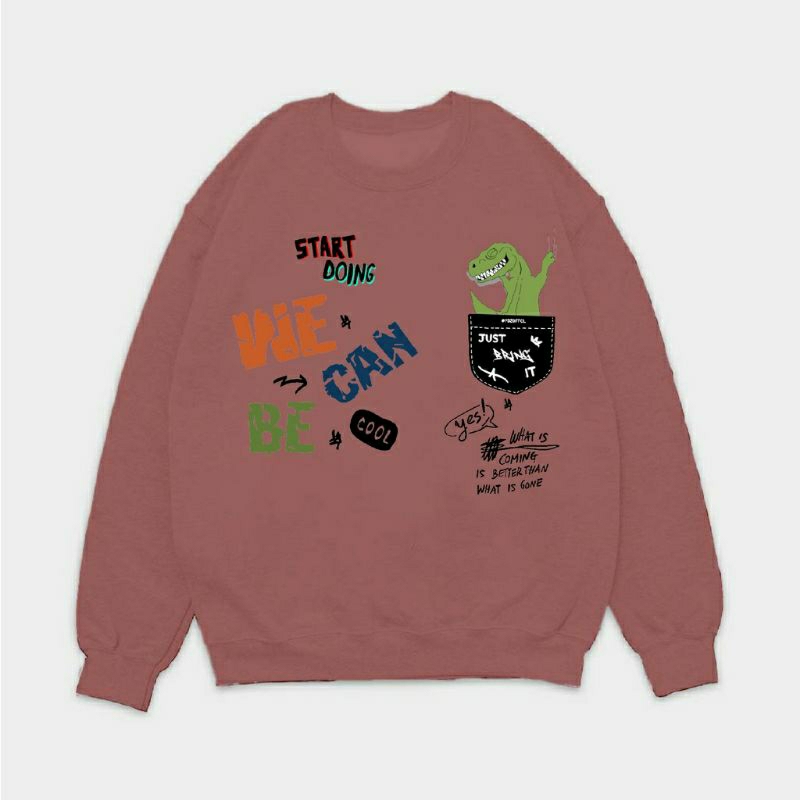 Sweater crewneck T-Rek start doing (pria &amp; wanita)