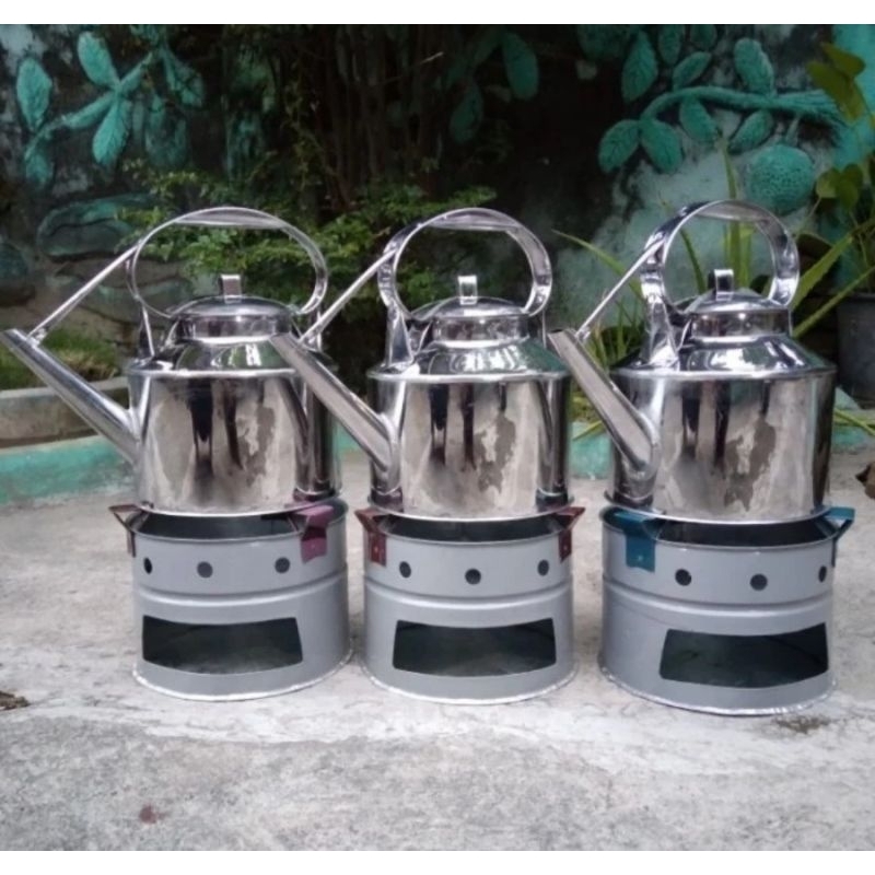 Set Anglo Seng + Teko Ceret Angkringan stainless tebal 5 liter, Murah