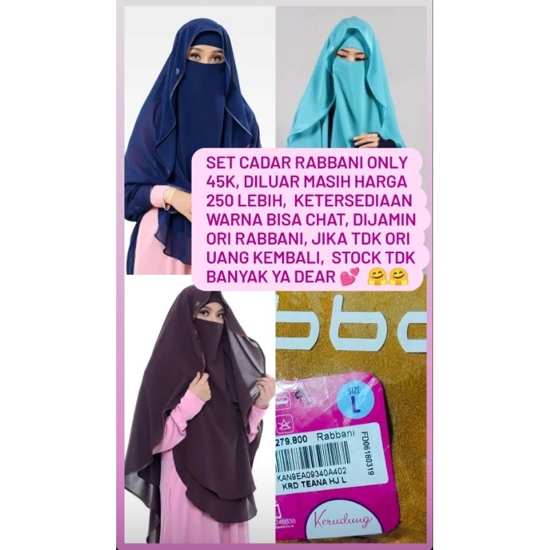 set cadar rabbani ori