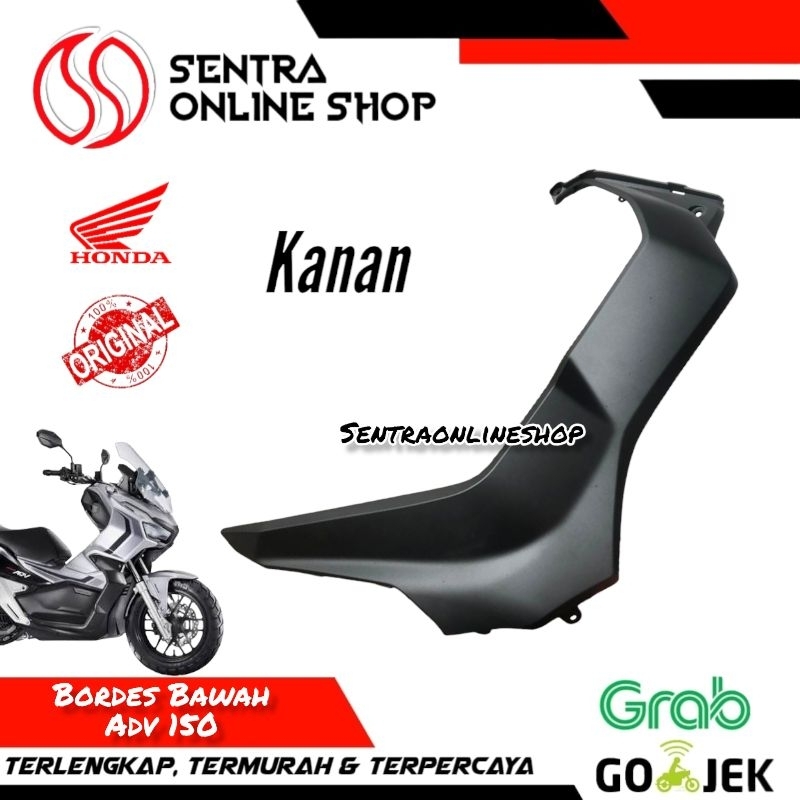 Cover r floor side dek bordes bawah kanan adv 150 hitam doff dop original