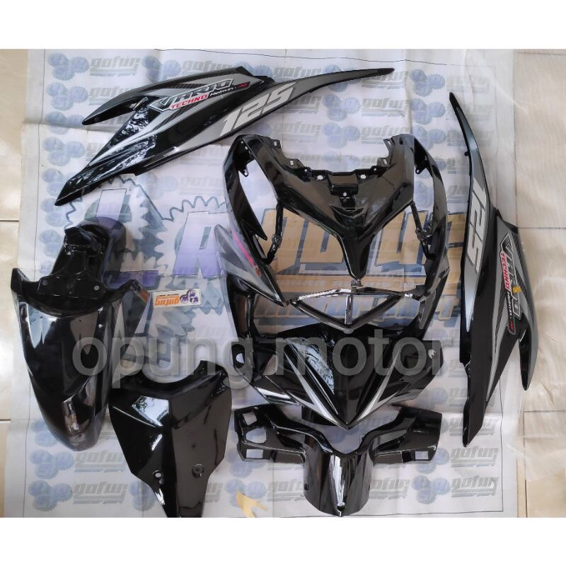 cover body halus honda vario 125 old hitam body halus vario 125 lama abu