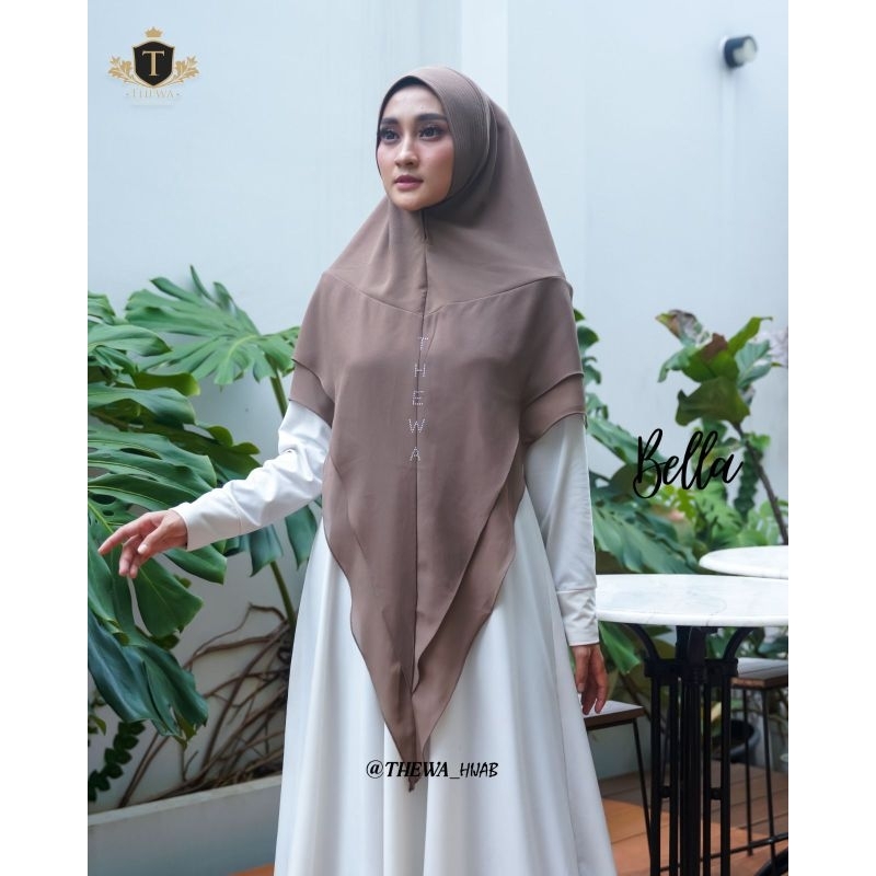 Hijab ceruty babydoll / khimar lancip bella / jilbab dua layer / hijab syar'i / thewa hijab