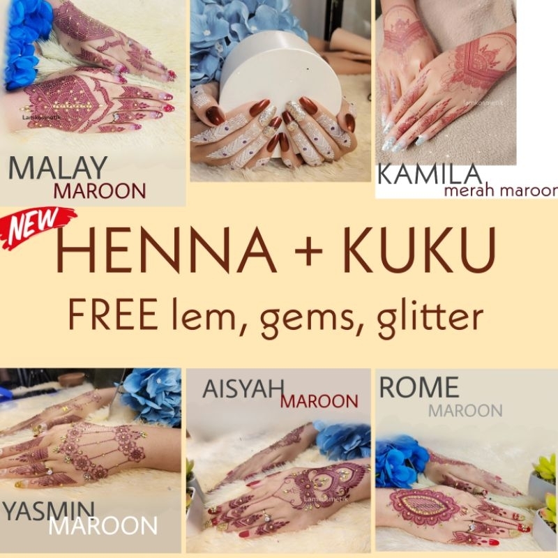 HENNA INSTAN / HENNA PAKET / HENNA WEDDING / HENNA MURAH/ HENNA PLUS KUKU