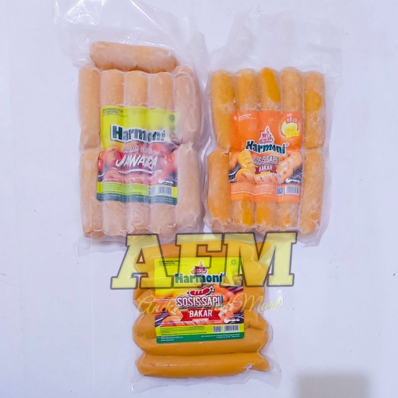 HARMONI SOSIS BAKAR ORIGINAL/JAWARA/KEJU 450GRAM SOSIS BAKAR SAPI SOSIS JUMBO SOSIS BAKAR GRILLED SA