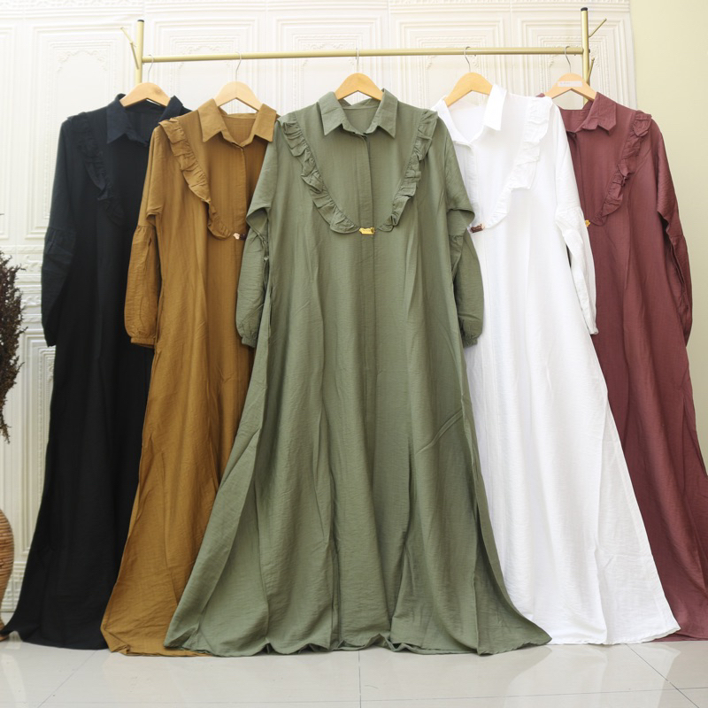 GAMIS DRESS POLO LINEN RENDA DADA “CH”