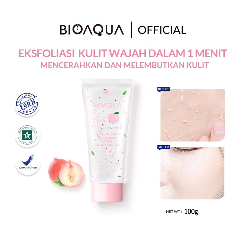 BioAqua Exfoliating Gel Peeling Scrub Wajah Niacinamide 100g