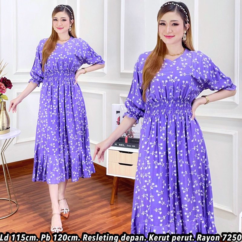 Fulaizah Assanty Dress Lengan 3/4 Daster Nyaman Bumil Busui Friendly