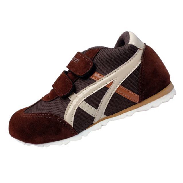 janitra sepatu anak sport sneakers anak coklat newsport