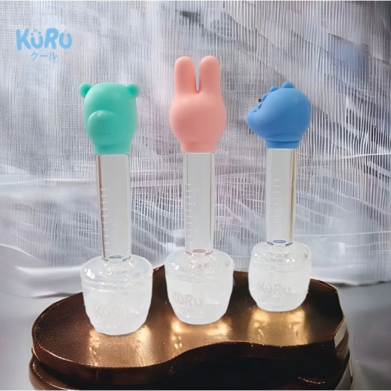 Kuru Medicine Feeder Pipet Minum Obat Bayi Dropper Sirup Anti Sedak Sedotan Minum Obat + BOX SIMPAN + Straw Pembersih