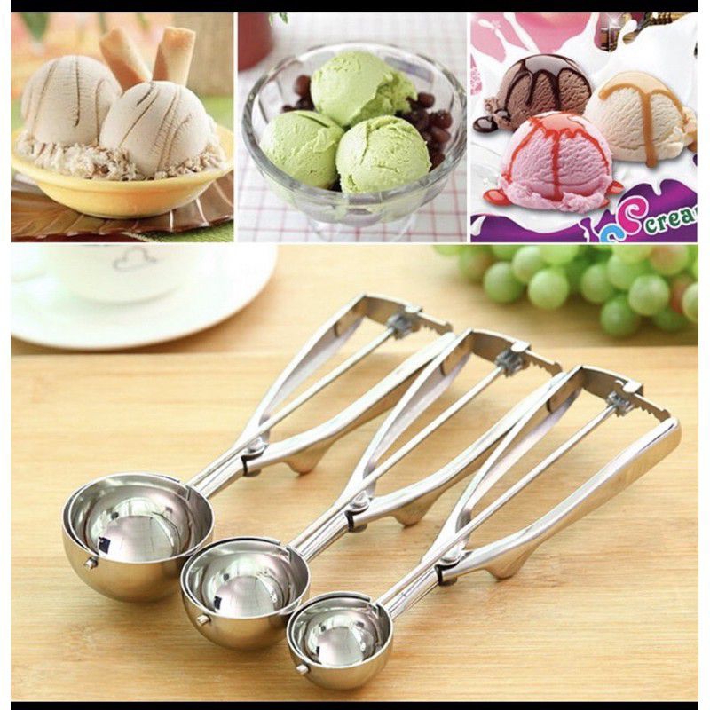 Sendok Eskrim Stainless 4cm 5cm 6cm Sendok Ice Cream Stainless Sendok Es Krim Stainless Ice Cream Scoop