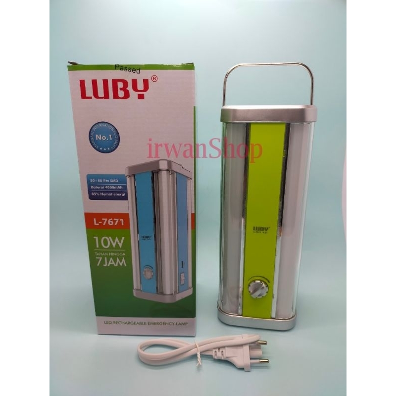 Lampu Emergency Luby 7671 4 Sisi 10 Watt