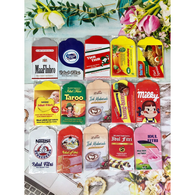 

amplop lebaran motif viral snack ukuran medium 712 siap pakek