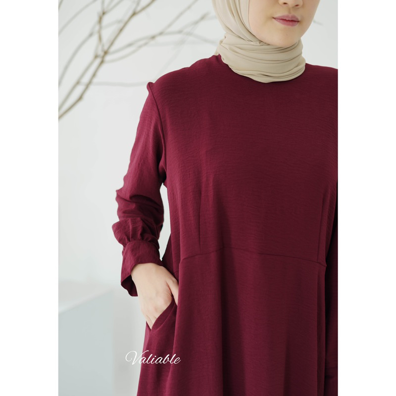 A Line Basic Maxy Dress Valiable