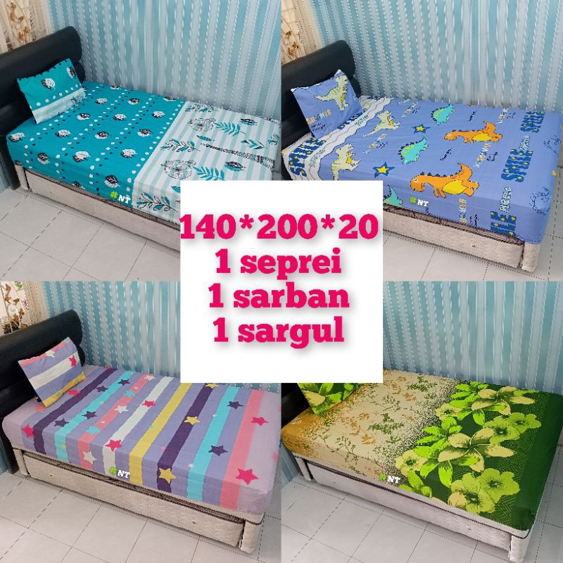 140x200 seprei sprei home made sprei karakter doraemon lol keropi hello Kitty