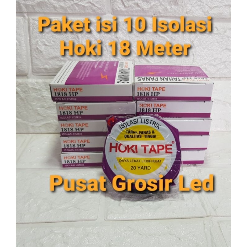 Paket 10 Pcs Isolasi Listrik NITTO / 10 PCS Isolasi Listrik HOKI TAPE Tahan Panas